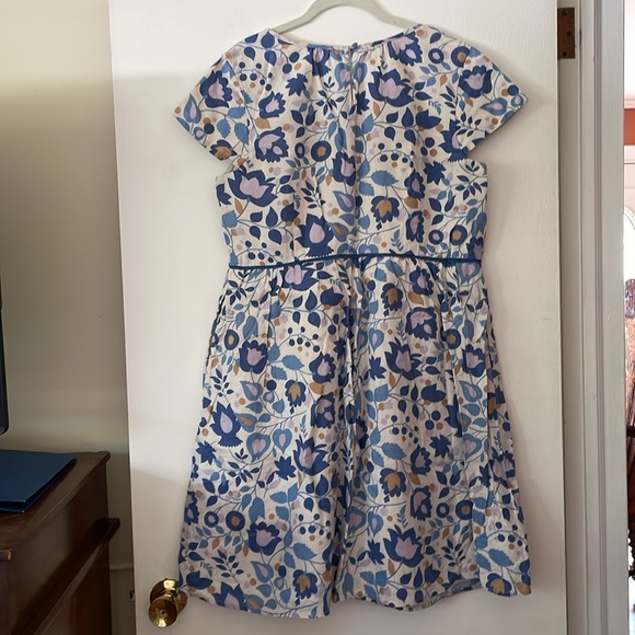 Boden Knee Length Floral Cap Sleeve Dress Size 14R - Picture 3 of 6